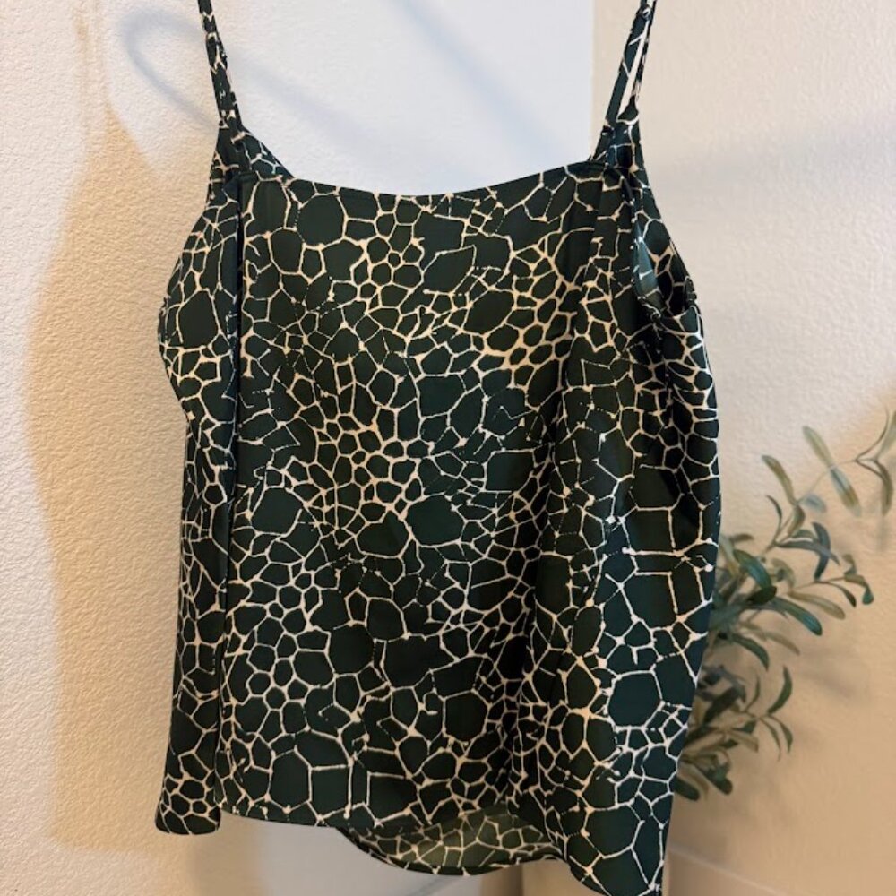 Green Satin Cowl Neck Cami – Worthington, Size Large - Picture 3 of 4
